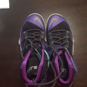 Purple and Blue Nike Lebrons